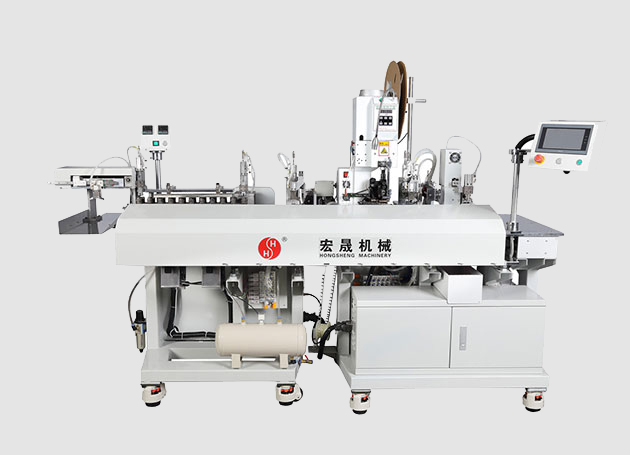 Automatic thread trimming and stripping terminal crimping machine (single-head crimping and single-through heat shrink)