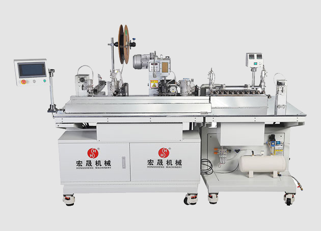 Automatic thread trimming and stripping terminal crimping machine (single head pressed carbon fiber through heat shrinkable tube)