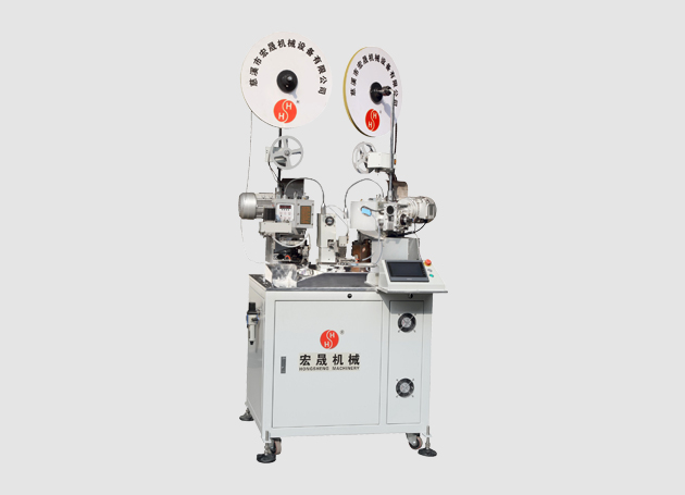 Automatic thread cutting and stripping terminal crimping machine (double head)